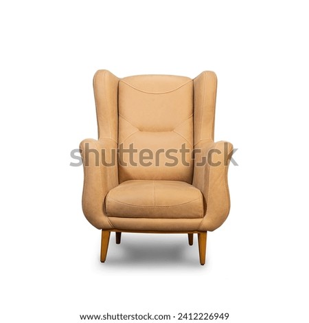 Industrial photography of single sofa with white background