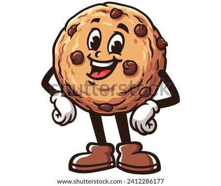 Cookies laugh cartoon mascot illustration character vector clip art hand drawn