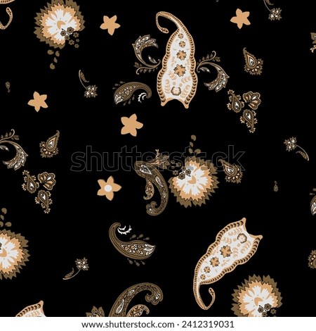 Paisley Embroidery Seamless Pattern for fabric