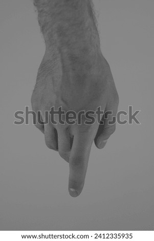 Human hand art concept performance in black and white
