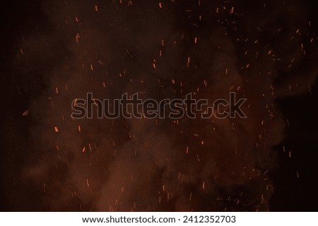 Fire at night in the fallas of valencia