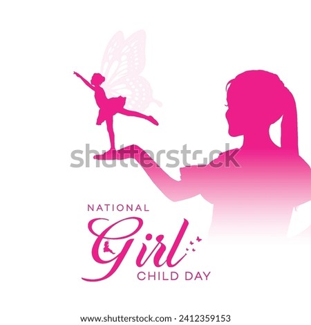 national  girl  child day poster | 
 Royalty-Free Stock Photo #2412359153