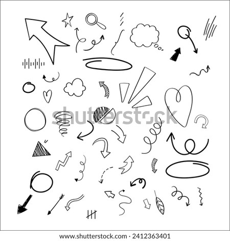 Vector hand drawn doodle design graphic elements