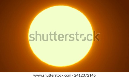 African sunset time lapse with big sun disk and backlit clouds. Cinematic and epic hot summer sunset with big red and orange sun circle.  Royalty-Free Stock Photo #2412372145