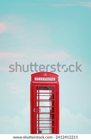 London phone booth . Wall frame picture