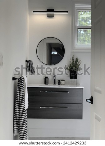 Renovated bathroom vanity interior design picture