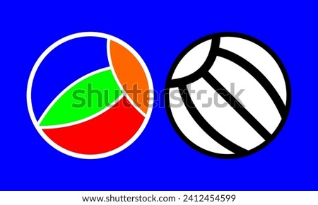 volleyball and soccer ball for sports competition illustration