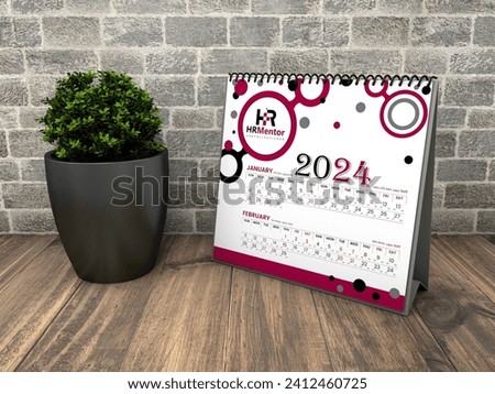 "Stylish and contemporary 2024 calendar design, featuring vibrant colors and modern typography. Perfect for planning and staying organized in the new year."