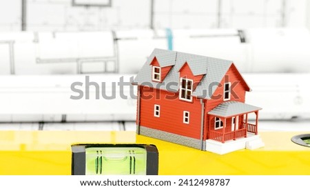 The model of the house on the house project. High quality photo