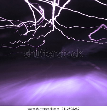 Magical night and lights, luminous flux, abstract background for text, purple photography