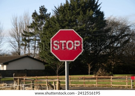 Stop sign in the Irish countryside