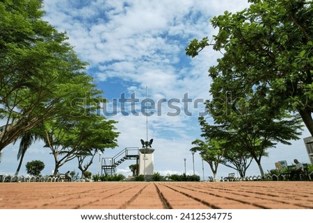From the ground view from independence Square at Sao Tome e Principe,africa