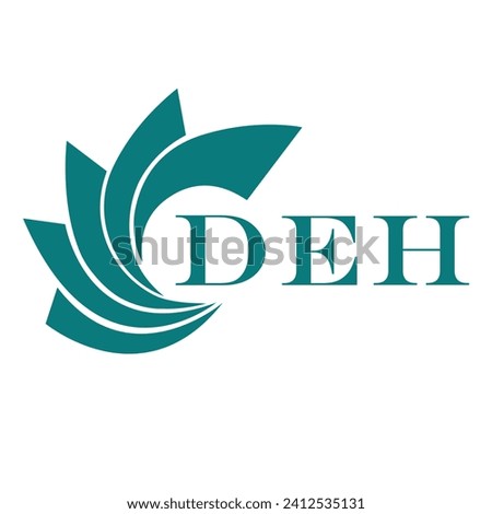 DEH letter design. DEH letter technology logo design on a white background.