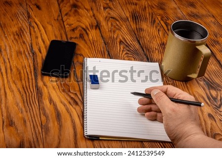 This is a picture of the writing tools used in the office.
