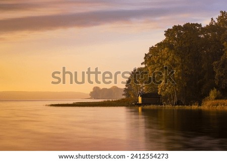 A Bathing area of Quetzin at the Plauer Sea in the Mecklenburg Royalty-Free Stock Photo #2412554273