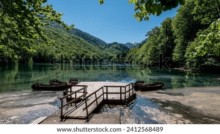 A scenic view of the Biogradska Gora national park in Montenegro. Royalty-Free Stock Photo #2412568489