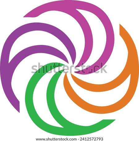 Dynamic Segments Of Colored Circle Brand Symbol