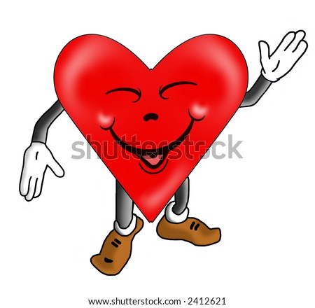 Cartoon drawing - Heart-man