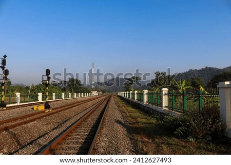 beauty of nature wallpaper background beautiful view of train tracks and blue sky