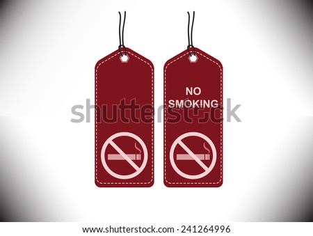 Tags label no smoking sign design 