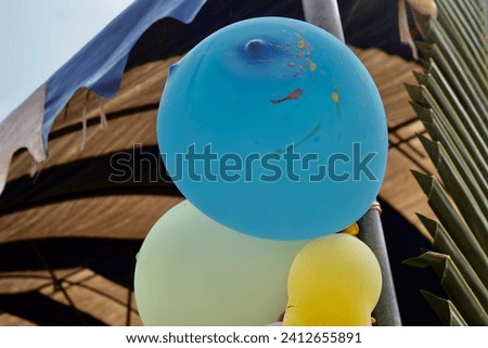 balloon colorful decoration celebrate for children day and holiday weekend.