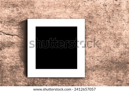 Empty image designed for text, empty picture on the old wall, background for text, interior, color photo
