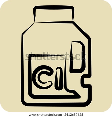 Icon Chlorine. related to Laundry symbol. hand drawn style. simple design editable. simple illustration