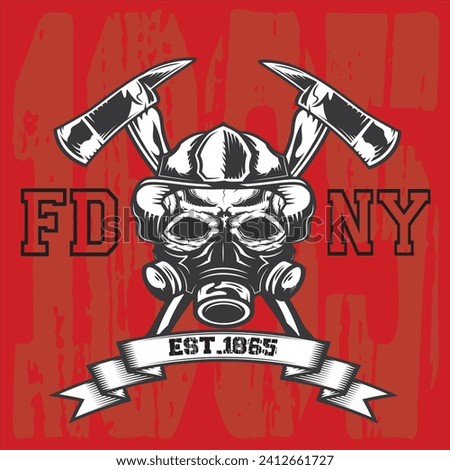 FDNY (Fire Department of New York) Fan Art.Design for t-shirts,hoodies, mugs, cases, etc.