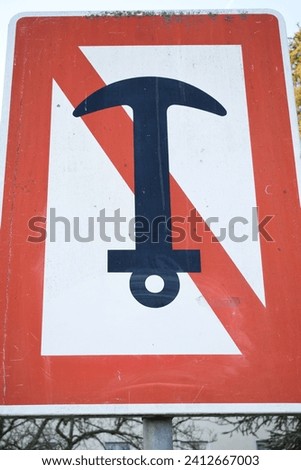 no anchor sign at  a river