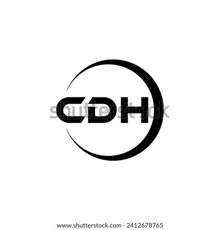 CDH Letter Logo Design, Inspiration for a Unique Identity. Modern Elegance and Creative Design. Watermark Your Success with the Striking this Logo.