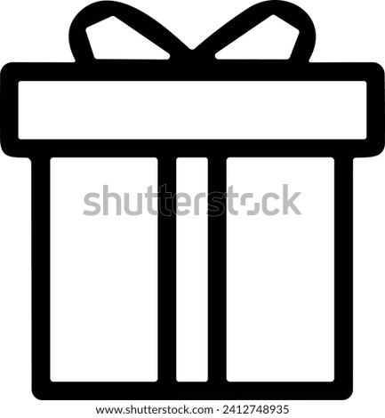 Gift and Surprise box line Icon. Realistic vector icon for birthday or wedding. gift box with ribbon,