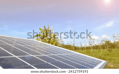 Solar panels, cells that receive sunlight to be reused as electricity for use in agriculture.