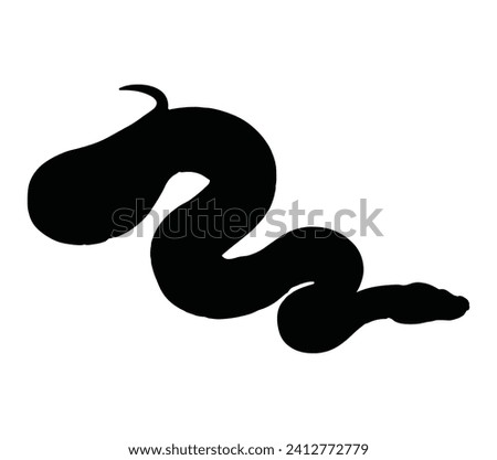 Ball python Silhouette ,Python Illustration ,Python graphic icon,Python Vector.