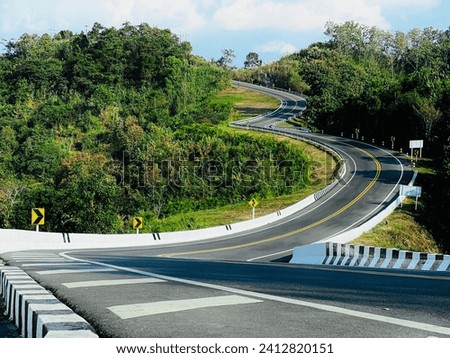 Curvy road number 3 in Nan, Thailand