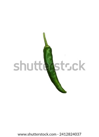 isolated green chilli image, green chilli picture, green chillies, realistic Green hot natural chili pepper