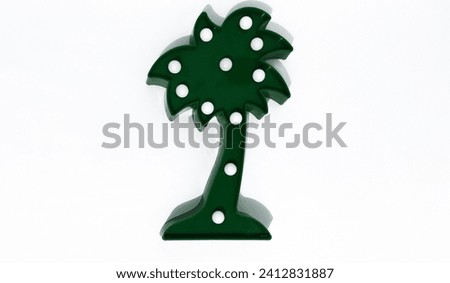 a coconut tree miniature with white background