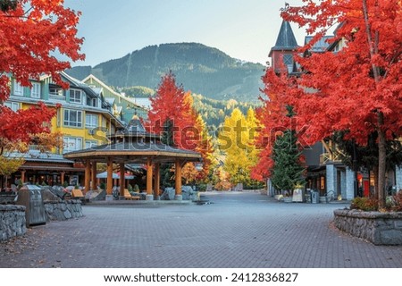 Whistler Village with Fall Colors