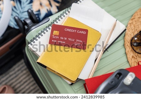 Preparing a credit card for travel