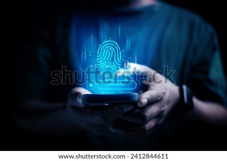 High technology security protection concept. Two-step verification, login, encrypted account identities to securely sign in or get a verification code.	