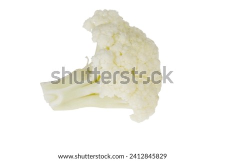Cauliflower on white background, close-up pictures
