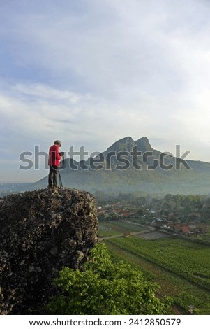 A landscape photographer took a picture of Mount Budeg, one of the ancient volcanic geosites located in Tulungagung, East Java, Indonesia