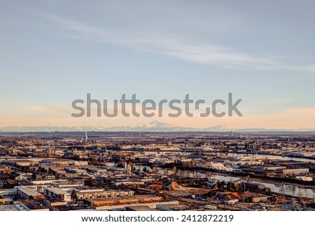 Beautiful Vancouver Skyline with Clear Sky in Winter Time
