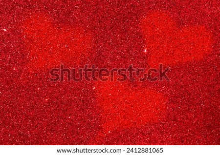 Red background and heart for text. Festive bright background for congratulations.