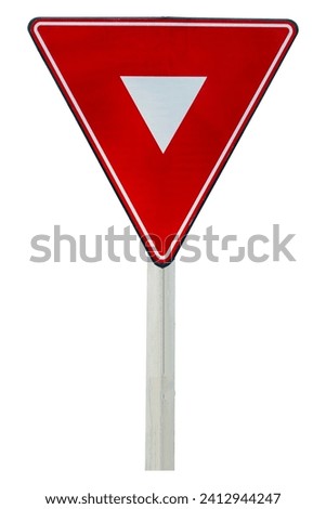 Give Way traffic sign, remarkable in indicating priority and traffic flow.It amplifies the need for cooperation and respect among drivers, contributing to a safe and orderly experience on public road