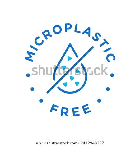Microplastic free vector icon logo badge concept design
