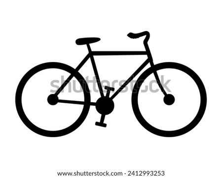Bicycle silhouette vector art white background