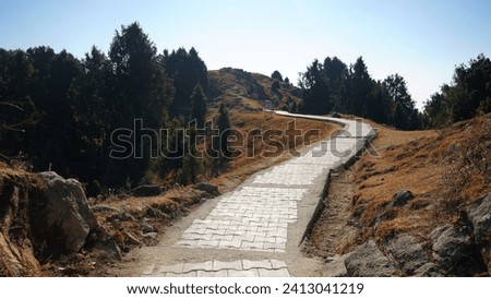 road way on the valley of himachal pradesh Royalty-Free Stock Photo #2413041219