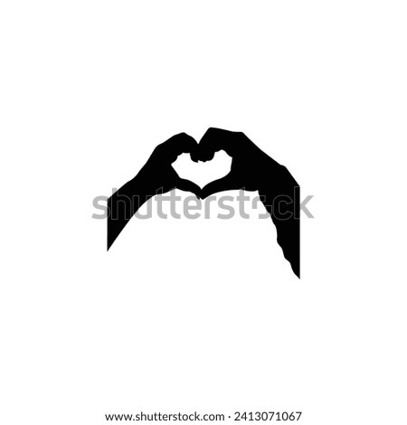 hard care in Hans black icon in flat style isolated. Vector Symbol illustration. Han drew ink hearts for Happy Valentine's Day, wedding invitations, and love greeting cards.