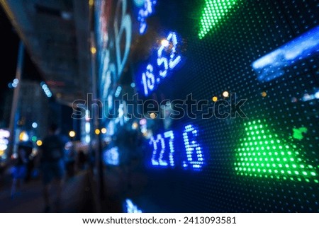 A image of Stock market display board