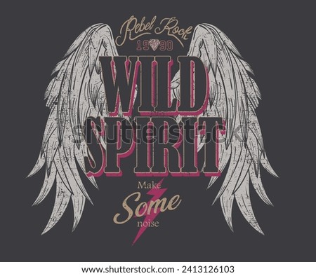 Diamond vector artwork for apparel, stickers, posters, background and others. Music forever artwork. Eagle wing and fire design. Microphone music poster design. Rock and roll vintage print design. Royalty-Free Stock Photo #2413126103